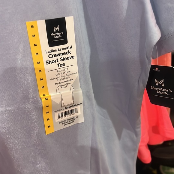 Women’s size medium blue crew neck top nwt members mark - Picture 4 of 4